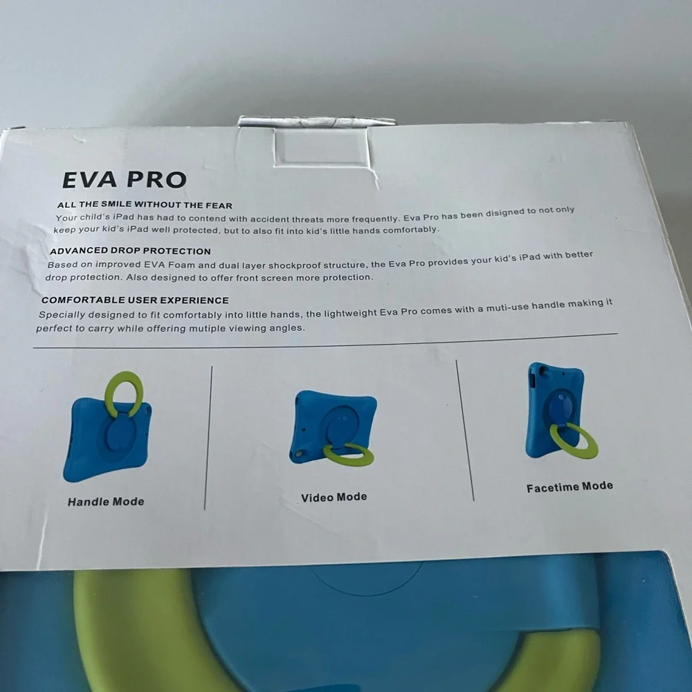 Kids EVA iPad Case (Blue+Green)